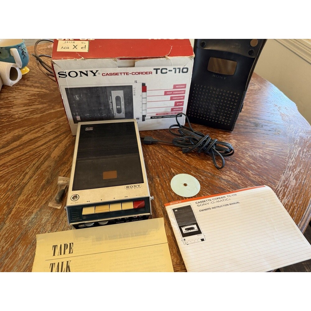 Vintage Sony Model TC-110A Cassette Recorder Tape Player